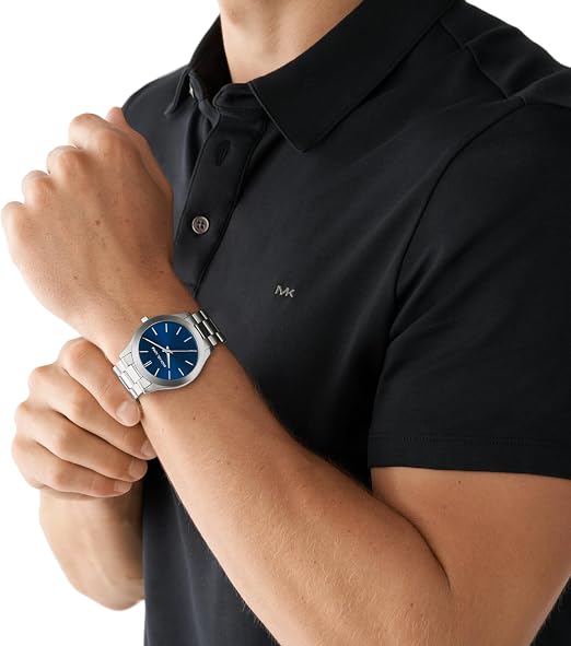 Michael Kors Reloj Mk1060Set para Hombre con Correa de Acero y Cartera de Cuero