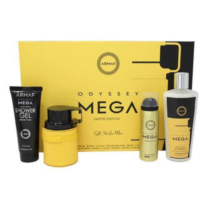 Set Armaf Odyssey Mega 4Pzs 100Ml Edp Spray/ Shower Gel 100Ml/ Shampoo 250Ml/ Body Spray 50Ml - Hombre