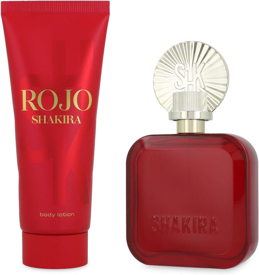 Set Shakira Rojo 2Pzs 80Ml Edp Spray/ Body Lotion 75Ml - Mujer
