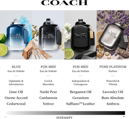 Coach Coach 100 ml Edt Spray para Hombre Fragancia Amaderada Aromática con Notas de Pera Bergamota y Kumquat