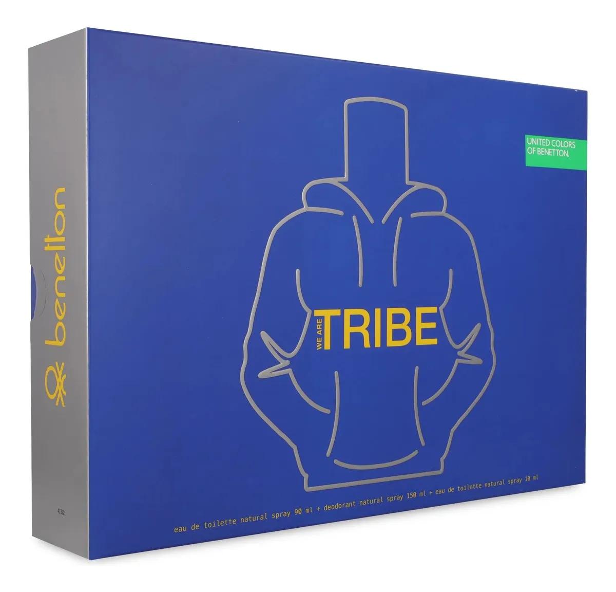 Benetton Set Benetton We Are Tribe 3Pzs 90Ml Edt Spray/ Desodorante 150Ml Spray/ 10Ml Edt Spray - Hombre