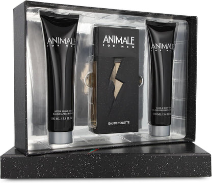 Set Animale Men 3Pzs 100Ml Edt Spray/ Body Wash 100Ml/ After Shave 100Ml - Hombre