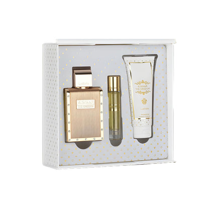 Set Lattafa The Kingdom 3Pzs 100Ml Edp Spray/ 100Ml Shower Gel/ 12Ml Edp Spray - Hombre