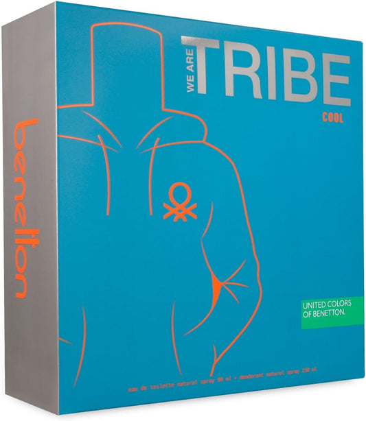 Set Benetton We Are Tribe Cool 2Pzs 90Ml Edt Spray/ Desodorante 150Ml Spray - Hombre