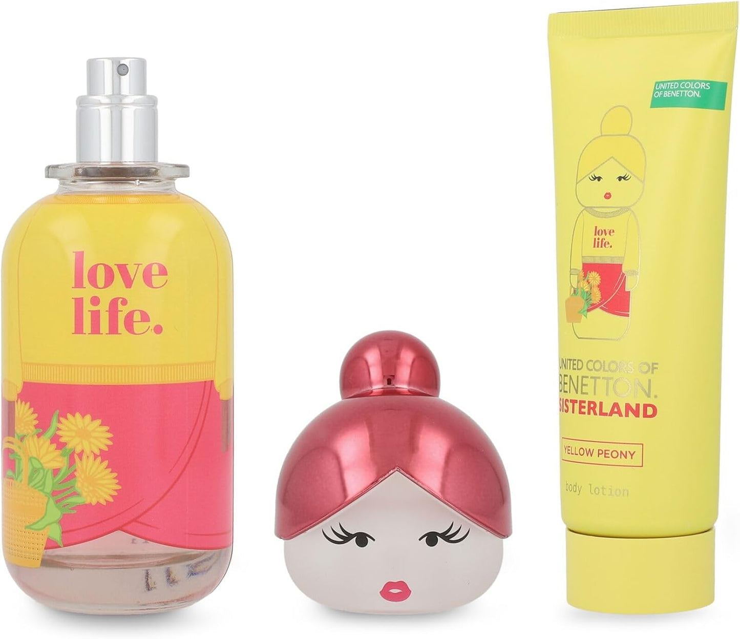 Set Benetton Sisterland Yellow Peony 2Pzs 80Ml Edt Spray/ Body Lotion 75Ml Benetton - Mujer