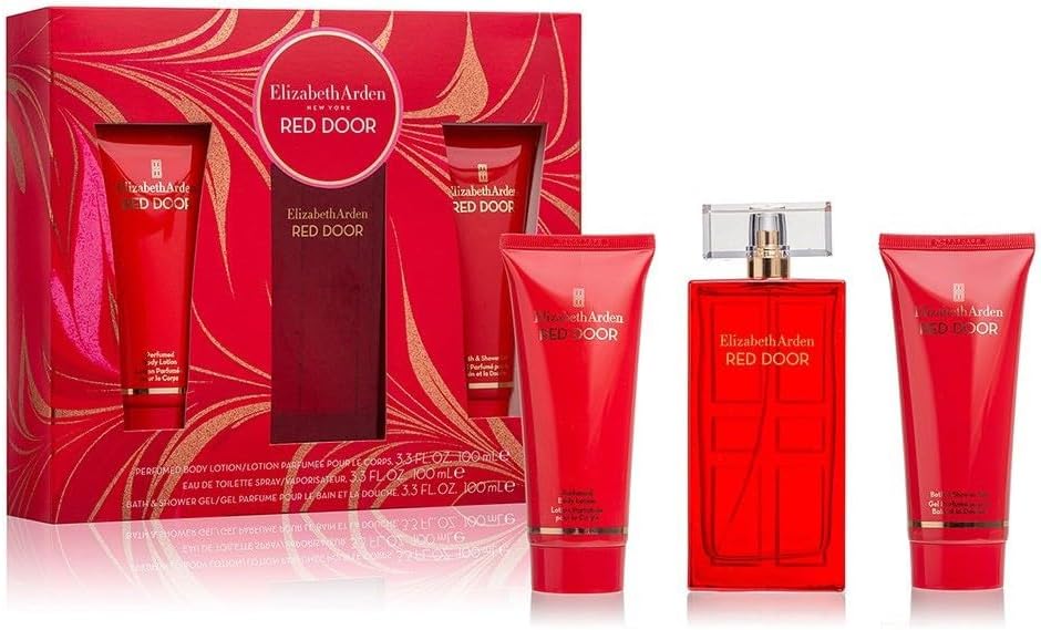 Set Elizabeth Arden Red Door 3Pzs 100Ml Edt Spray/ Body Lotion 100Ml/ Shower Gel 100Ml - Mujer