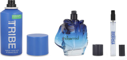 Set Benetton We Are Tribe 3Pzs 90Ml Edt Spray/ Desodorante 150Ml Spray /10Ml Edt Spray - Hombre