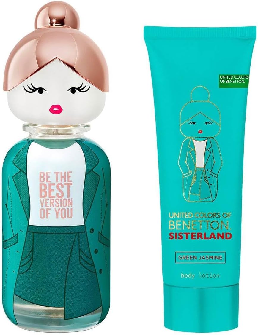 Set Benetton Sisterland Green Jasmine 2Pz 80Ml Edt Spray  Mujer