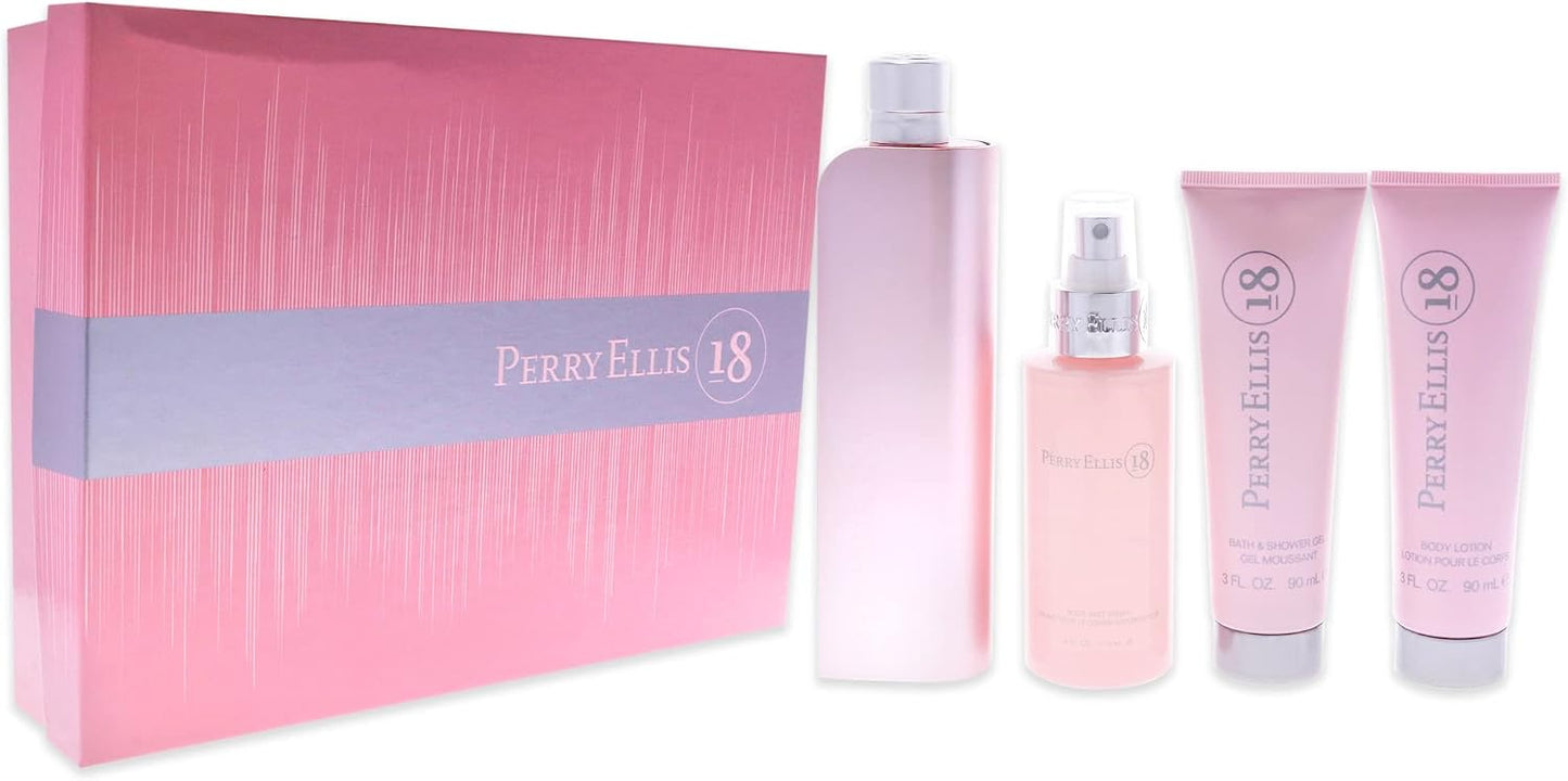 Set Perry Ellis 18 4Pz 100Ml Edp Spray - Mujer