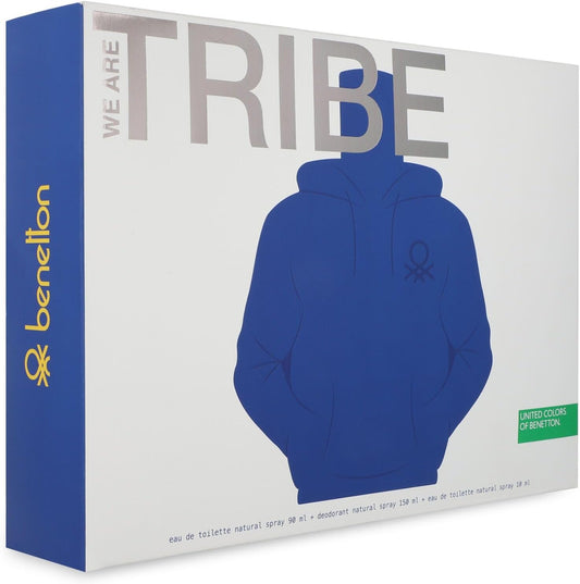 Benetton Set Benetton We Are Tribe 3Pzs 90Ml Edt Spray/ Desodorante 150Ml Spray/ 10Ml Edt Spray - Hombre
