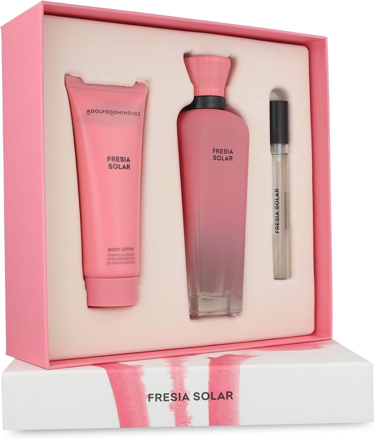 Adolfo Dominguez Set Adolfo Dominguez Fresia Solar 3Pzs 120Ml Edp Spray/ Body Lotion 75Ml/ 10Ml Edp Spray Para Mujer