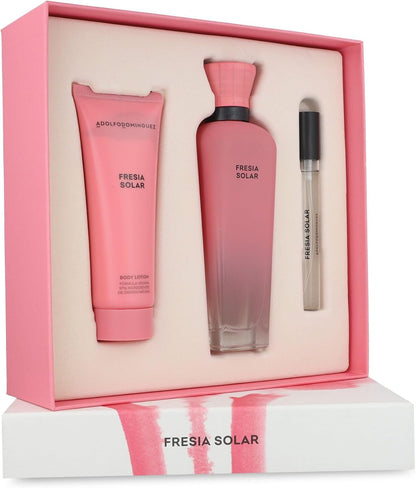 Set Adolfo Dominguez Fresia Solar 3Pzs 120Ml Edp Spray/ Body Lotion 75Ml/ 10Ml Edp Spray - Mujer