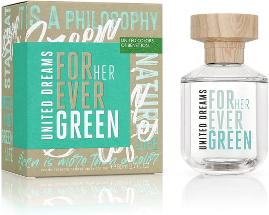 United Dreams Forever Green Dama Benetton 80 ml Edt Spray - Mujer