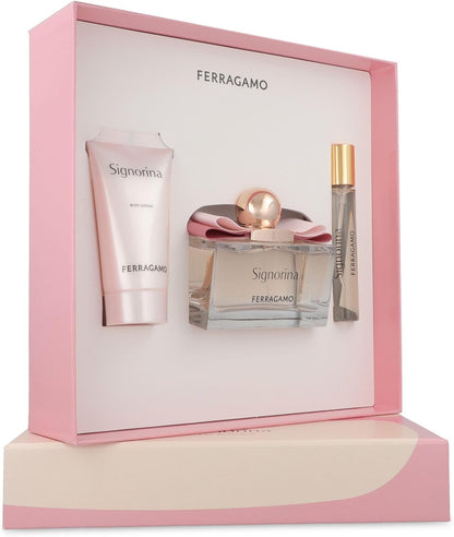 Ferragamo Ferragamo Set Ferragamo Signorina 3Pzs 100Ml Edp Spray/ Body Lotion 50Ml/ 15Ml Edp Spray - Mujer