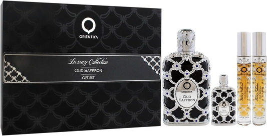 Set Orientica Luxury Collection Oud Saffron 4Pzs 80Ml Edp Spray/ 7.5Ml Edp/ 10Ml Edp Spray X2