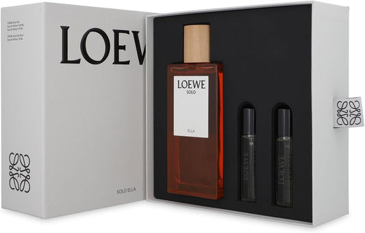 Loewe Set Loewe Solo Ella 3Pzs 100Ml Edp Spray/ 10Ml Edp Spray/ Solo Ella Elixir 10Ml Edp Spray - Mujer