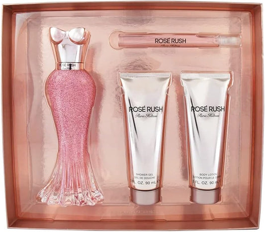 Paris Hilton Set Paris Hilton Rose Rush 4Pzs 100Ml Edp Spray/ Body Lotion 90Ml/ Shower Gel 90Ml/ 10Ml Edp Spray - Mujer