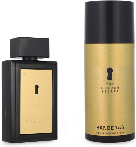 Set Banderas The Golden Secret 2Pzs 100Ml Edt Spray/ Desodorante 150Ml Spray - Hombre