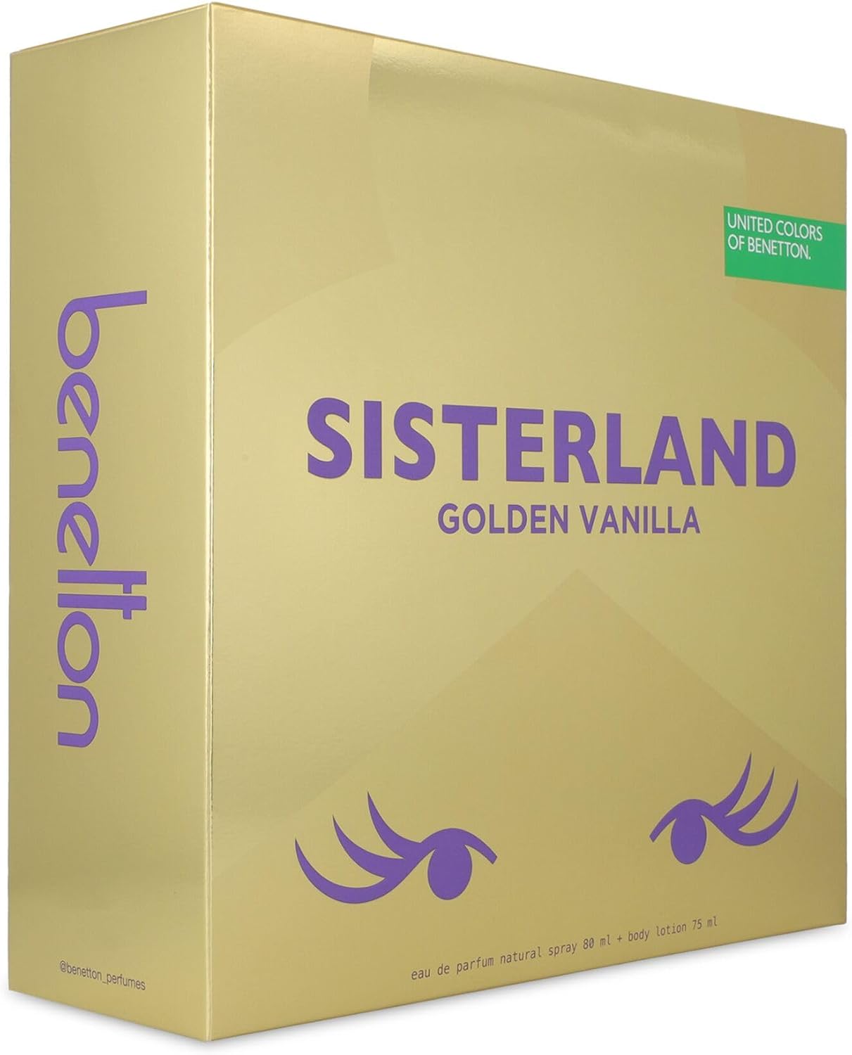 Set Benetton Sisterland Golden Vanilla 2Pzs 80Ml Edp Spray/ Body Lotion 75Ml Benetton - Mujer