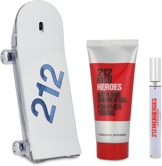 Set 212 Heroes 3Pzs 90Ml Edt Spray/ Shower Gel 100Ml/ 10Ml Edt Spray Hombre