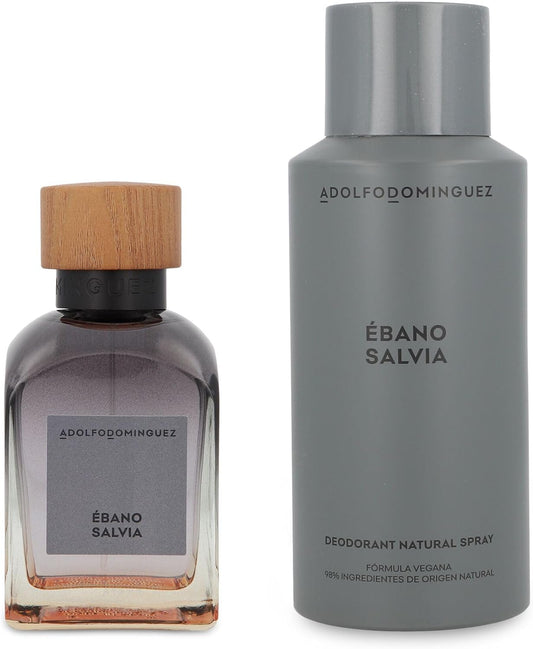 Set Adolfo Dominguez Ebano Salvia 2Pzs 120Ml Edp Spray/ Desodorante 150Ml Spray - Hombre