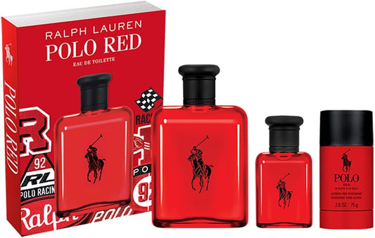 Set Polo Red 3Pzs 125Ml Edt Spray/ 40Ml Edt Spray/ Desodorante Stick 75G - Hombre