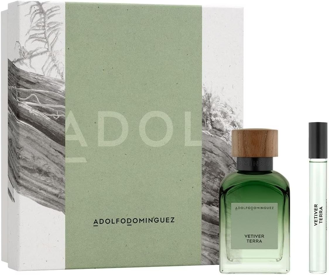 Set Adolfo Dominguez Vetiver Terra 2Pz 120Ml Edp Spray - Hombre
