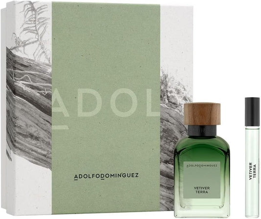 Set Adolfo Dominguez Vetiver Terra 2Pz 120Ml Edp Spray - Hombre
