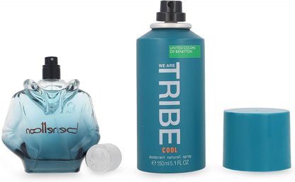 Set Benetton We Are Tribe Cool 2Pzs 90Ml Edt Spray/ Desodorante 150Ml Spray - Hombre