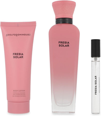 Set Adolfo Dominguez Fresia Solar 3Pzs 120Ml Edp Spray/ Body Lotion 75Ml/ 10Ml Edp Spray Adolfo Dominguez - Mujer
