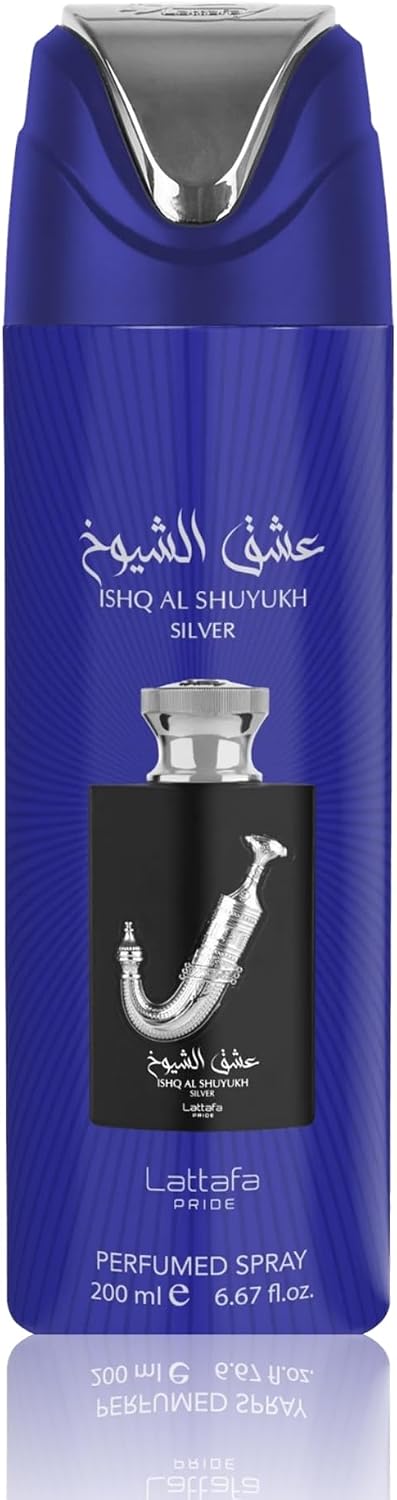 Ishq Al Shuyukh Silver Lattafa Pride 200 ml Perfumed Deodorant Spray - Hombre