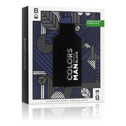 Set Benetton Colors Black 2Pzs 100Ml Edt Spray/ Desodorante 150Ml Spray - Hombre