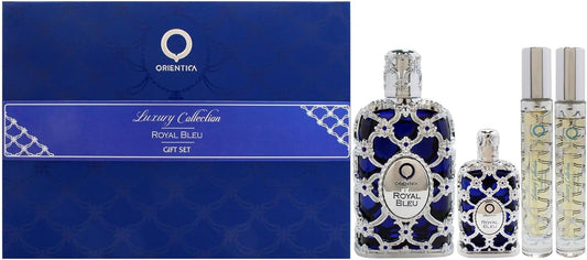 Set Orientica Luxury Collection Royal Bleu 4Pz 80Ml Edp Spray/ 7.5Ml Edp/ 10Ml Edp Spray X2