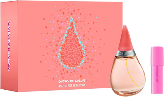 Set Agatha Gotas De Color 2Pzs 100Ml Edt Spray/ Lip Stick 5G - Mujer