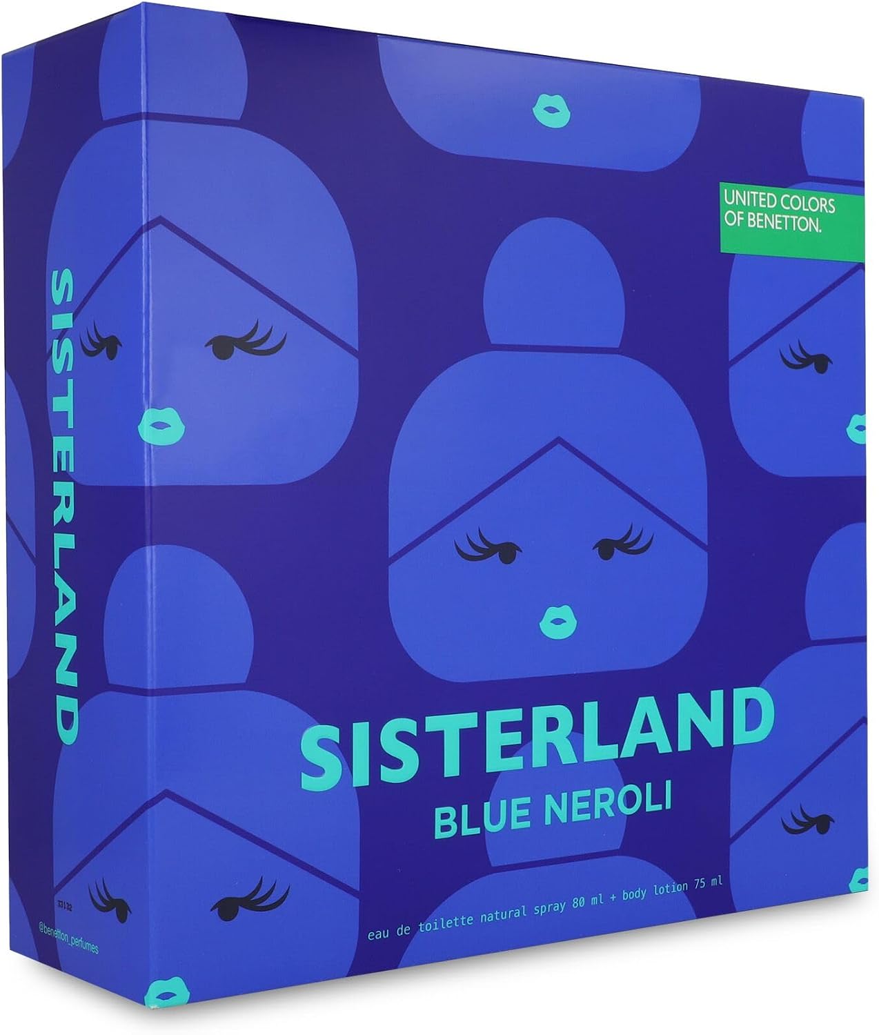 Set Benetton Sisterland Blue Neroli 2Pzs 80Ml Edt Spray/ Body Lotion 75Ml  Mujer