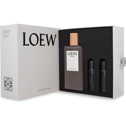 Set Loewe Agua Mar De Coral 3Pzs 100Ml Edt Spray/ 10Ml Edt Spray/ Agua Drop 10Ml Edp Spray - Mujer