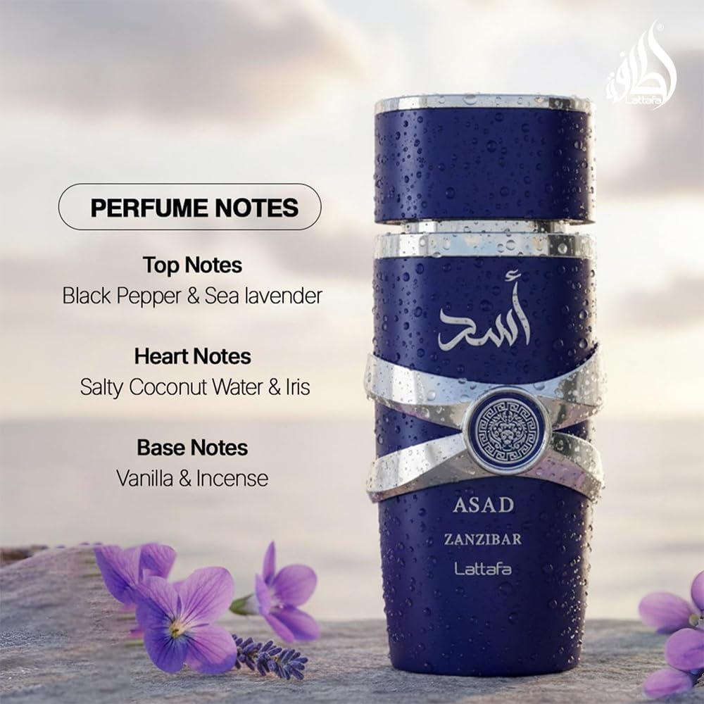 Asad Zanzibar Caballero Lattafa 100 ml Edp Spray - Hombre