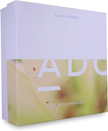 Set Agua Fresca De Rosas 3Pzs 120Ml Edt Spray/ Body Lotion 75Ml/ 10Ml Edt Spray Adolfo Dominguez - Mujer