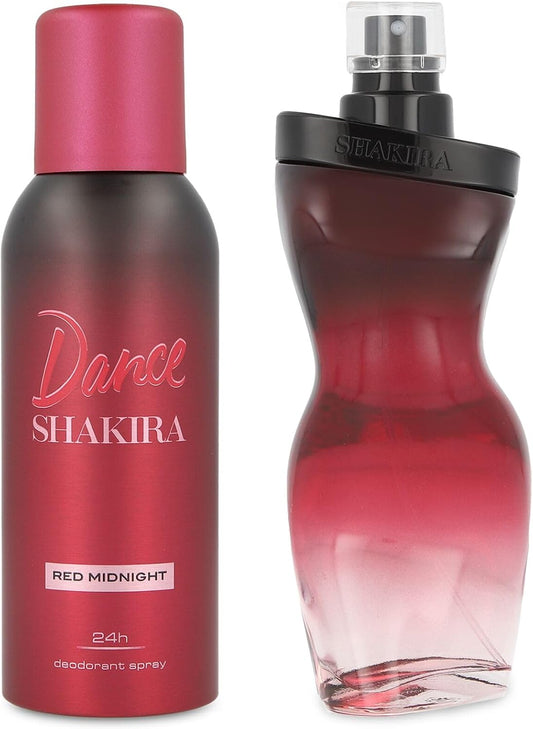 Set Shakira Dance Red Midnight 2Pzs 80Ml Edt Spray/ Desodorante 150Ml Spray - Mujer