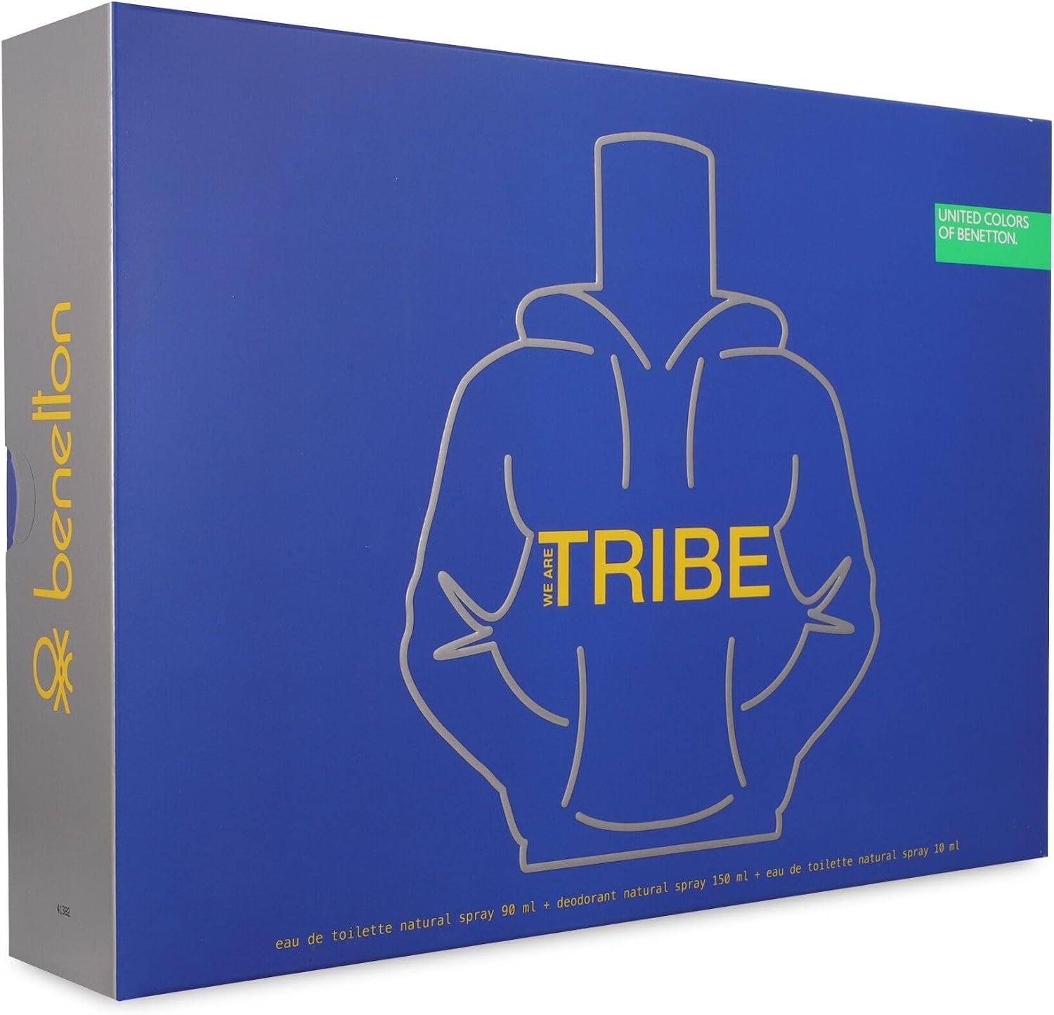 Set Benetton We Are Tribe 3Pzs 90Ml Edt Spray/ Desodorante 150Ml Spray /10Ml Edt Spray - Hombre