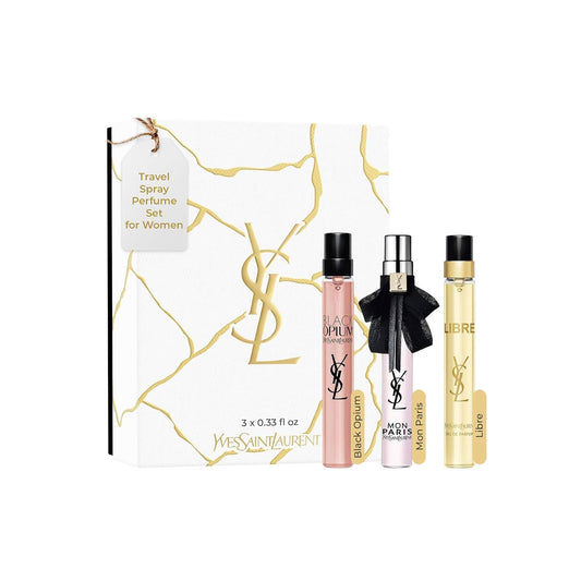 Set Mini Yves Saint Laurent 3Pzs Mon Paris 10Ml Edp Spray/ Libre 10Ml Edp Spray/ Black Opium 10Ml Edp Spray - Mujer
