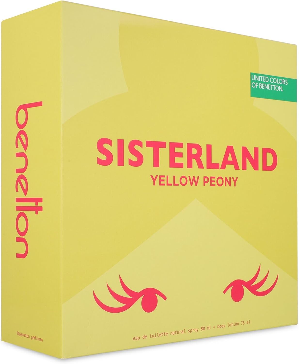 Set Benetton Sisterland Yellow Peony 2Pzs 80Ml Edt Spray/ Body Lotion 75Ml Benetton - Mujer