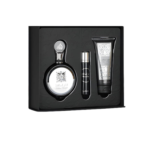 Set Lattafa Fakhar 3Pzs 100Ml Edp Spray/ Shower Gel 100Ml/ 12Ml Edp Spray - Hombre