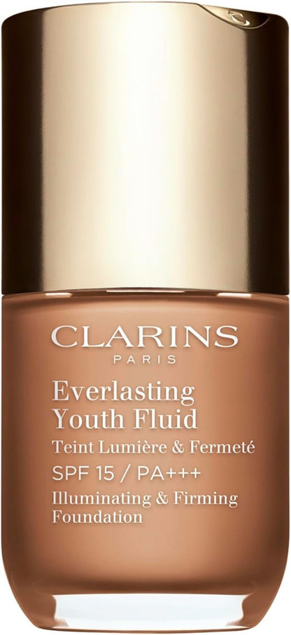 Clarins Base Liquida Everlasting Youth Fluid Illuminating & Firming Foundation Spf15 -112.3 Sandalwood 30Ml - Mujer