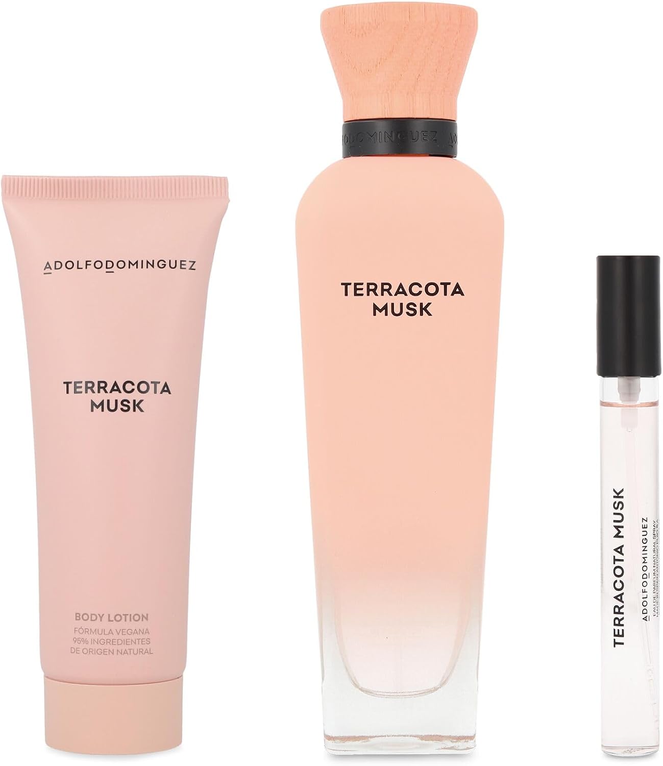 Set Adolfo Dominguez Terracota Musk 3Pzs 120Ml Edp Spray/ Body Lotion 75Ml/ 10Ml Edp Spray Adolfo Dominguez - Mujer