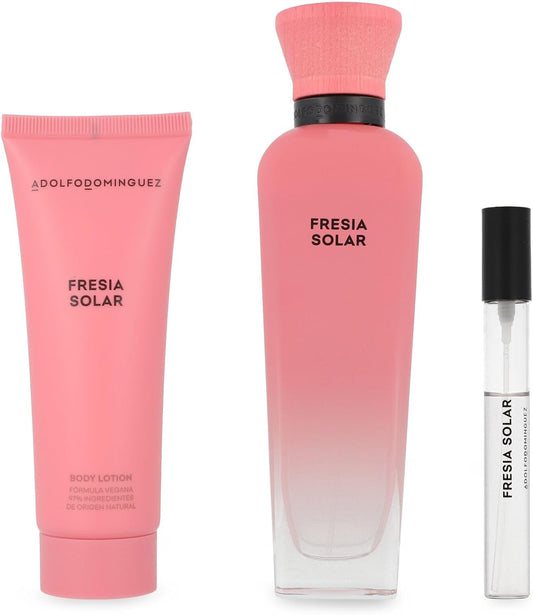 Adolfo Dominguez Set Adolfo Dominguez Fresia Solar 3Pzs 120Ml Edp Spray/ Body Lotion 75Ml/ 10Ml Edp Spray Para Mujer
