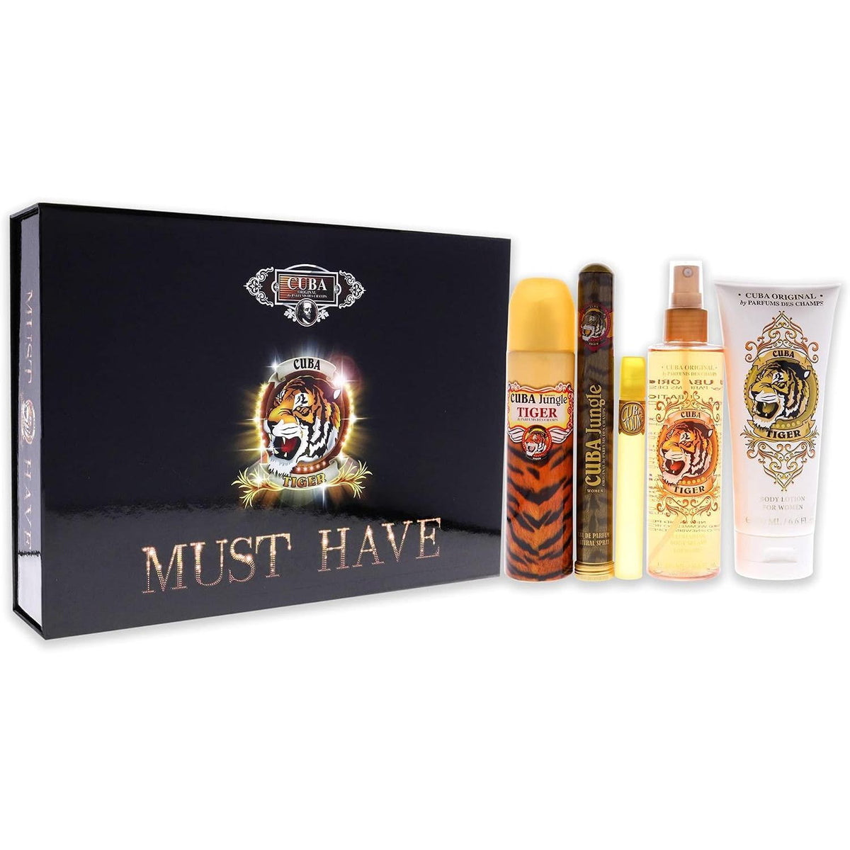 Set Cuba Must Have 5Pzs 100Ml Edp Spray/ Body Splash 200Ml Spray/ Body Lotion 200Ml/ 35Ml Edp Spray/ 15Ml Edp Spray - Mujer