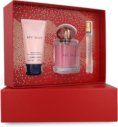 Set Giorgio Armani My Way Nectar 3Pzs 90Ml Edp Spray/ Body Lotion 50Ml/ 10Ml Edp Spray - Mujer