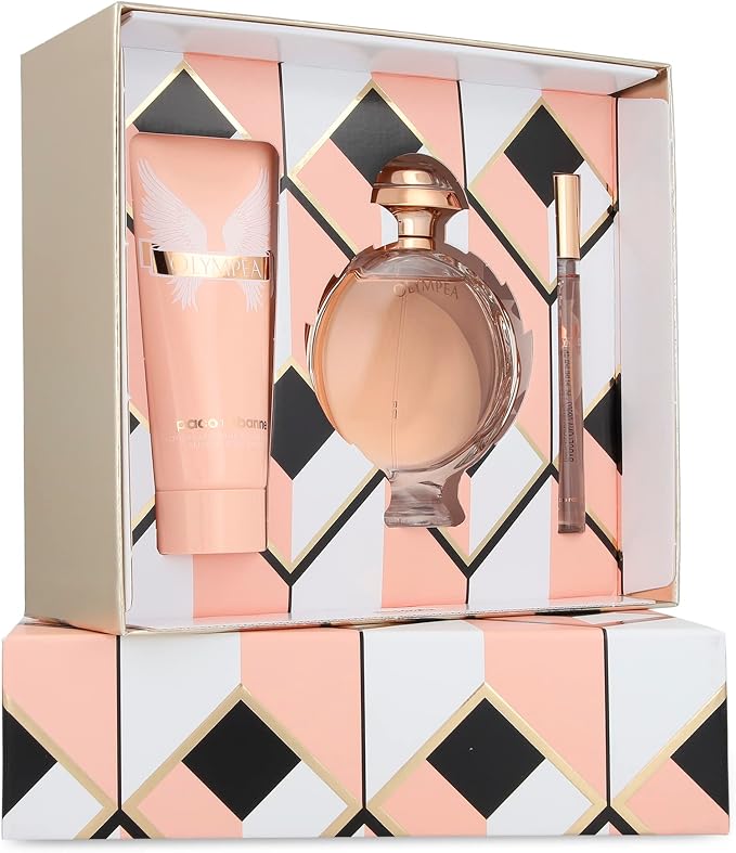 Set Olympea 3Pzs 80Ml Edp Spray/ Body Lotion 100Ml/ 10Ml Edp Spray - Mujer