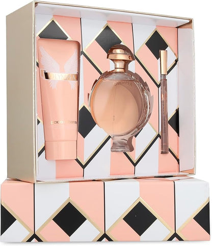 Set Olympea 3Pzs 80Ml Edp Spray/ Body Lotion 100Ml/ 10Ml Edp Spray - Mujer